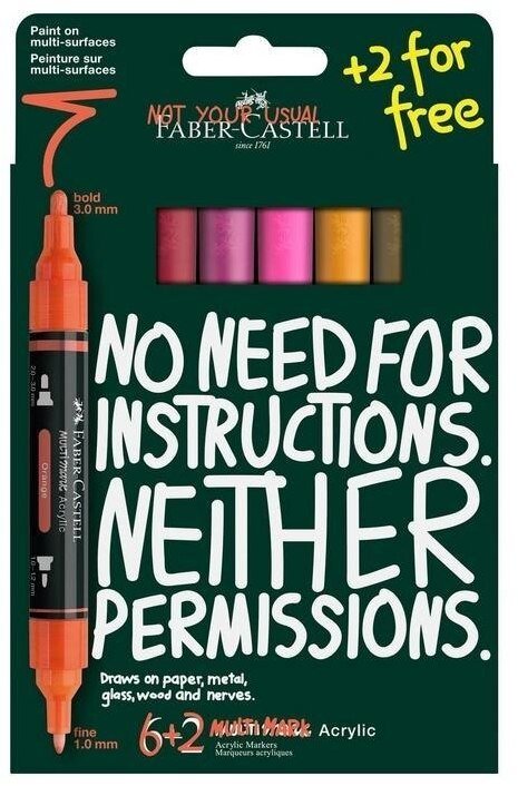Faber-Castell Markery akrylowe Multimark 8kol FABER CASTELL