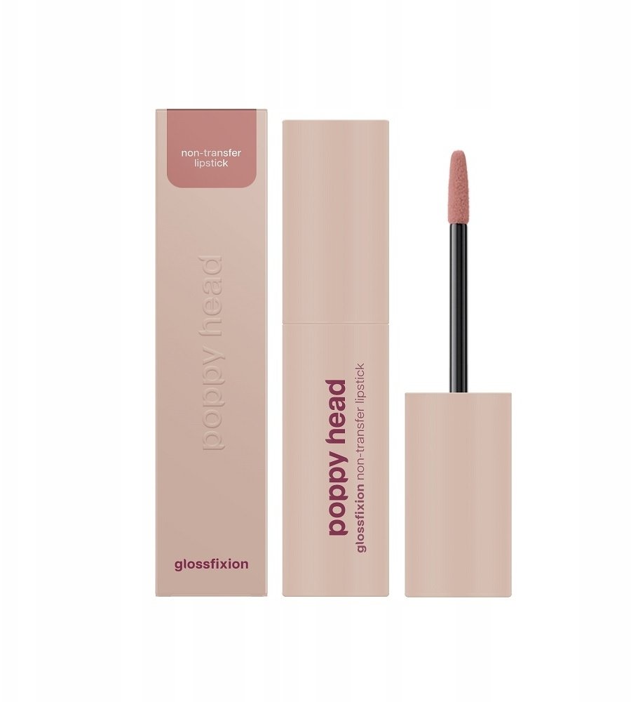 Hean POPPY HEAD_Non Transfer Lipstick Glossfixion zastygająca płynna pomadka do ust o winylowym zakończeniu 03 Kissit