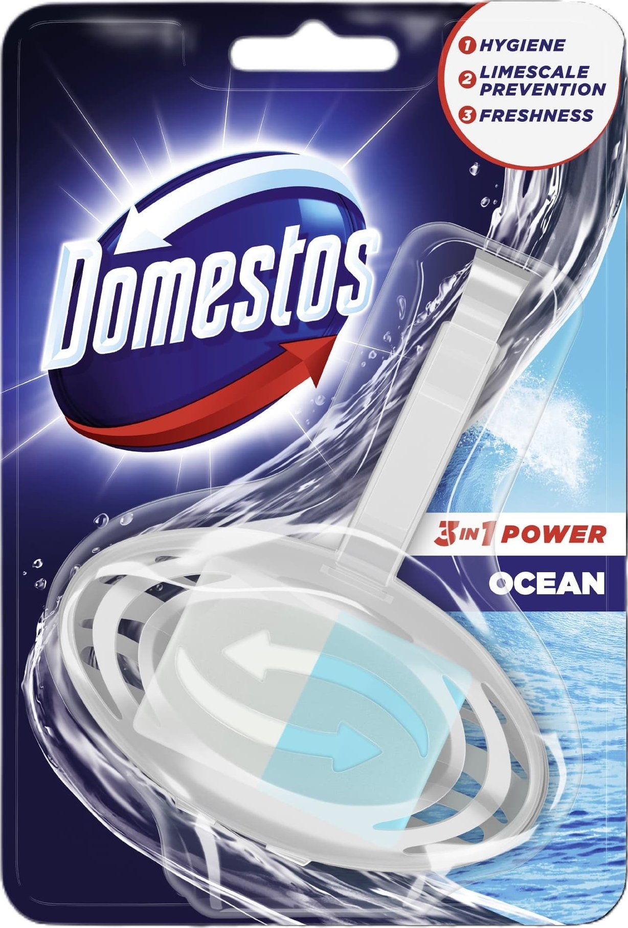 Domestos DOMESTOS Power Ocean Kostka zapachowa do WC z koszykiem 3w1 35 g