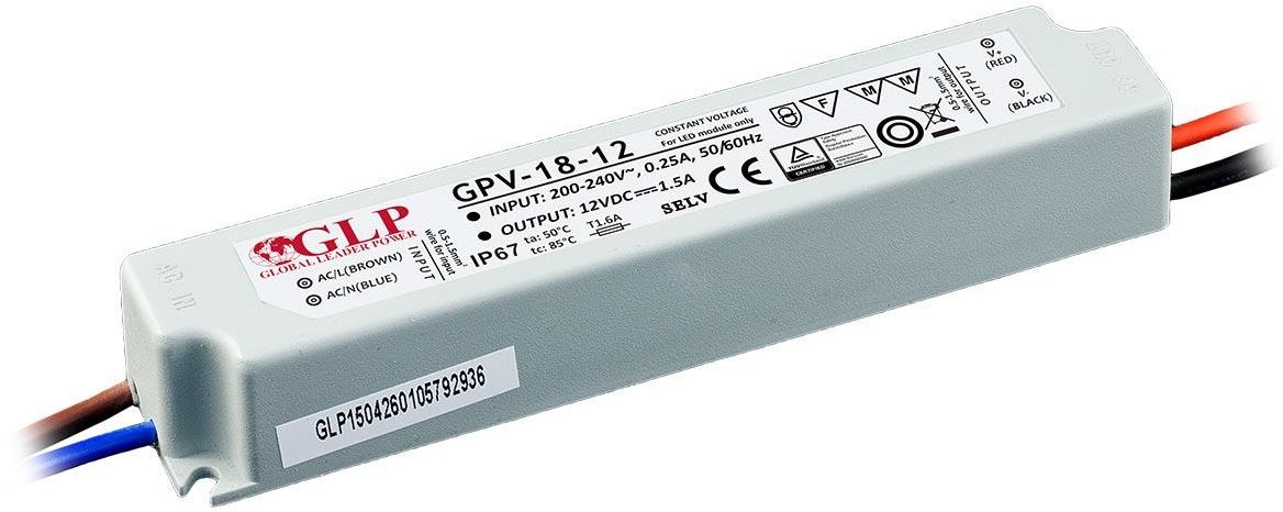 Mojeledy Zasilacz led GPV 18W 12V DC ip67 (gpv-18-12 1,5A)