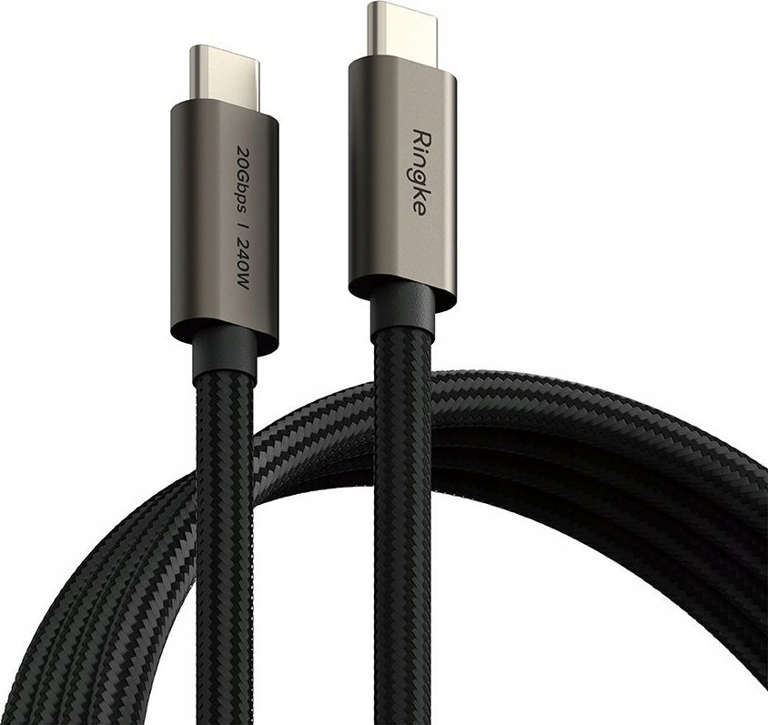 Kabel USB Ringke USB-C - USB-C 1 m Czarny (RGK1950)