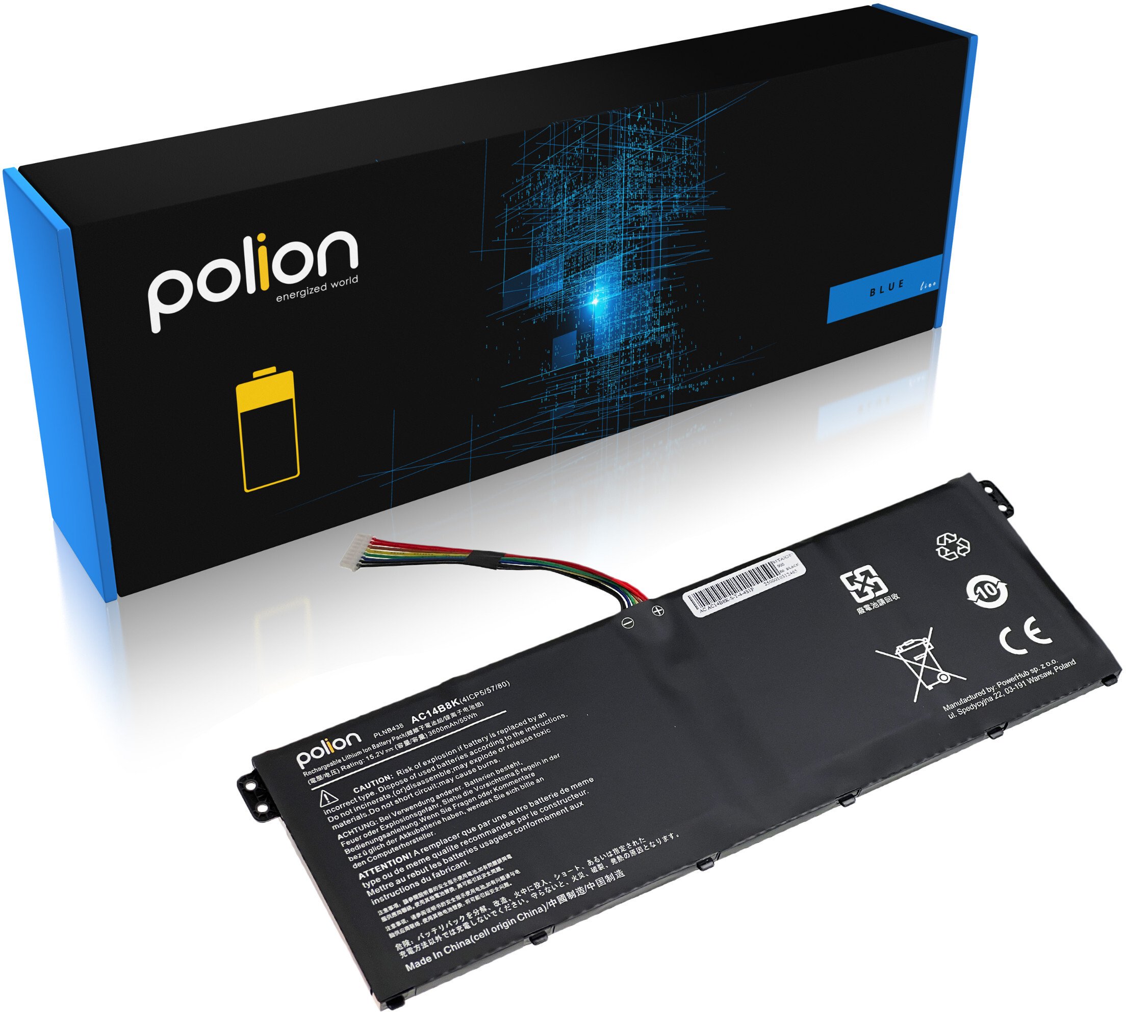 Bateria do laptopa ACER AC14B8K AC14B7K AC14B8K V11 V13 TravelMate B115 3600mAh