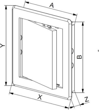 AWENTA Awenta DT14CZ drzwiczki rewizyjne plastikowe czarne