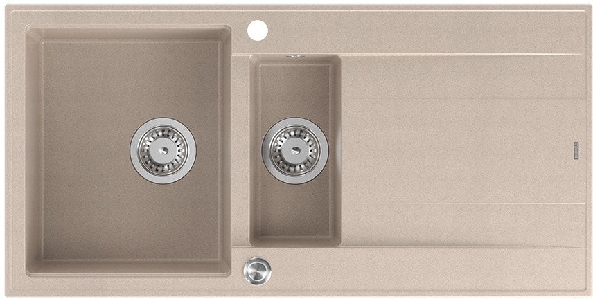 Zlewozmywak GraniteQ EVAN 156 zlewozmywak z syfonem Push To Open 1,5-komorowy z/o (1000x500x210; kom...