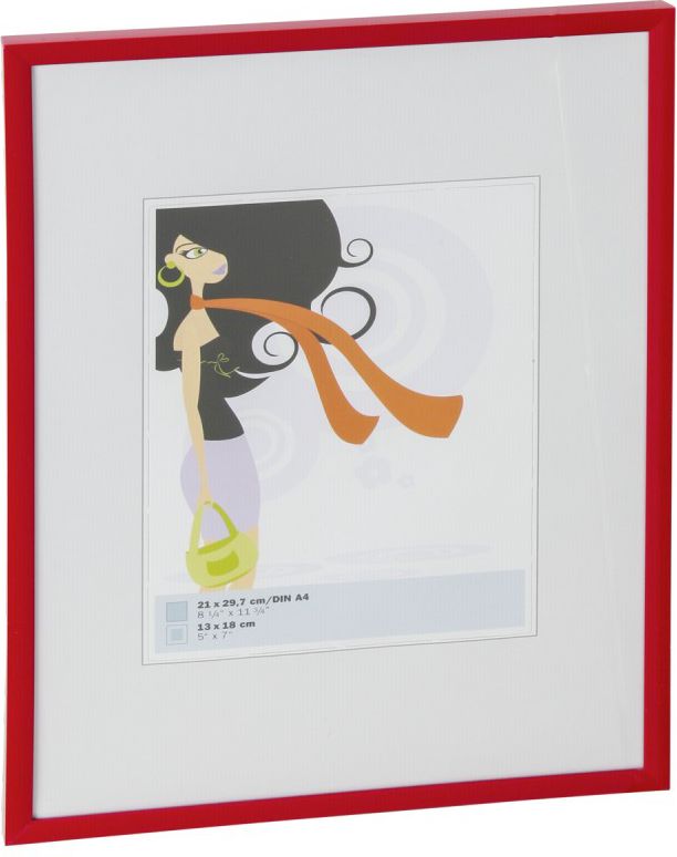 Ramka Walther New Lifestyle, 21x29,7, A4, plastikowa, czerwona (KV130R)