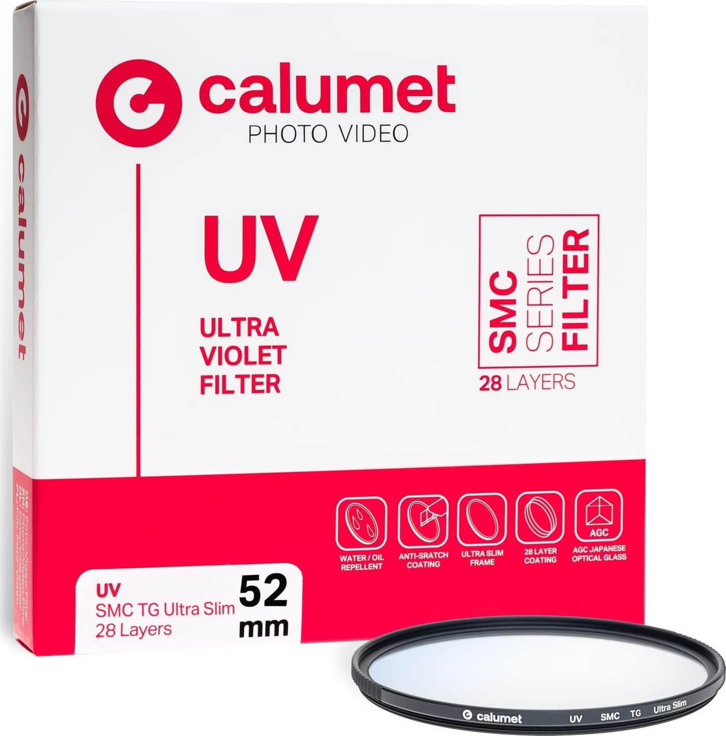 Calumet Filtr UV SMC TG 52 mm Ultra Slim 28 Layers