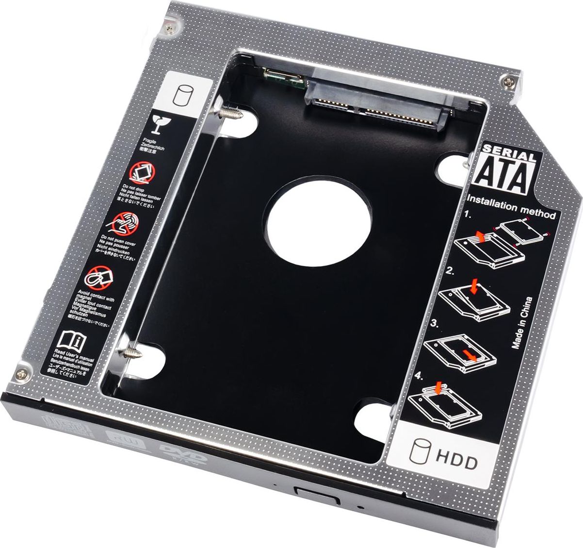 Kieszeń Akyga Ramka w miejsce napędu DVD Slim 13mm (AK-CA-56)