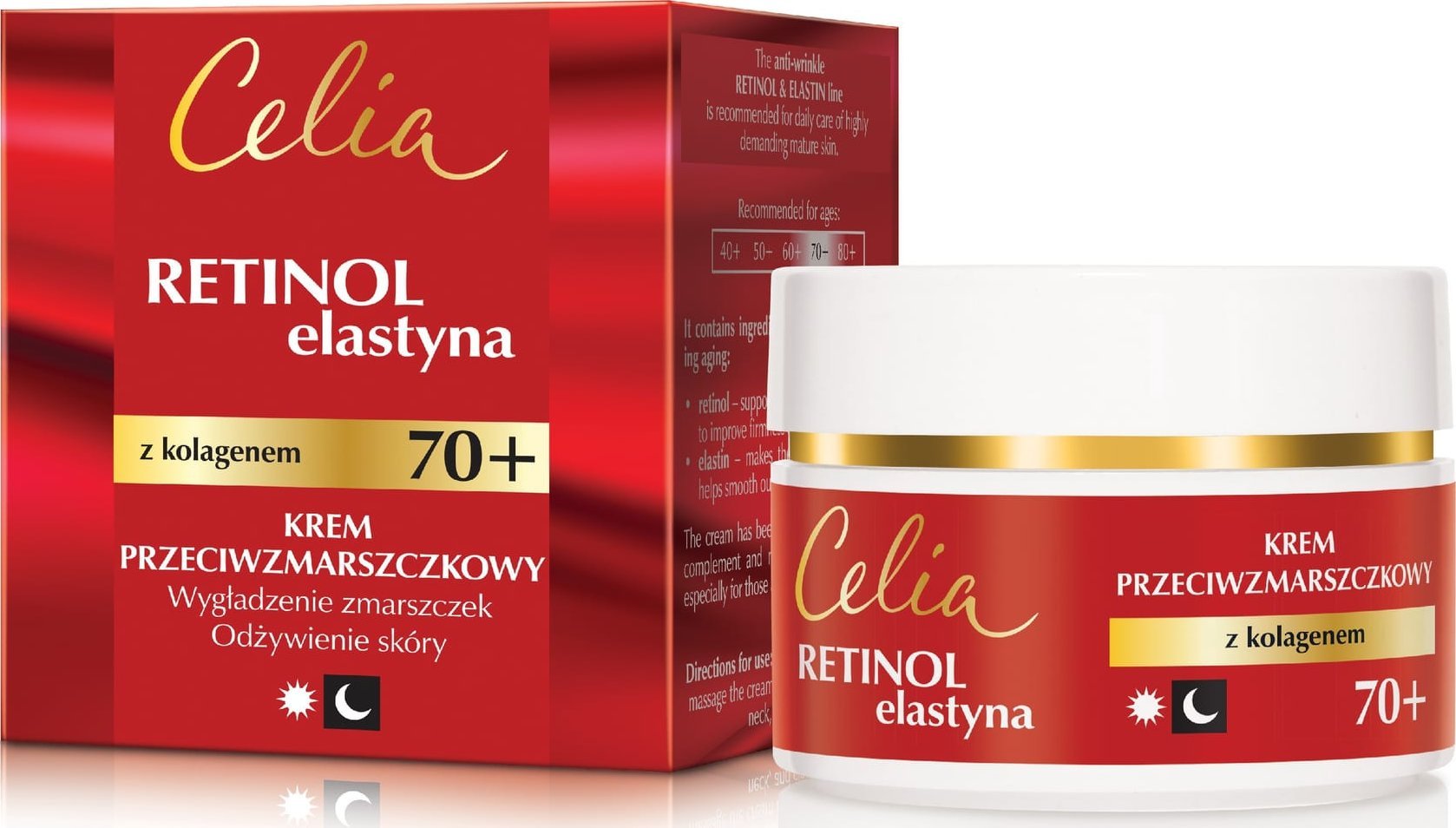Celia Retinol Elastyna Krem przeciwzmarszczkowy z kolagenem 70+ 50 ml