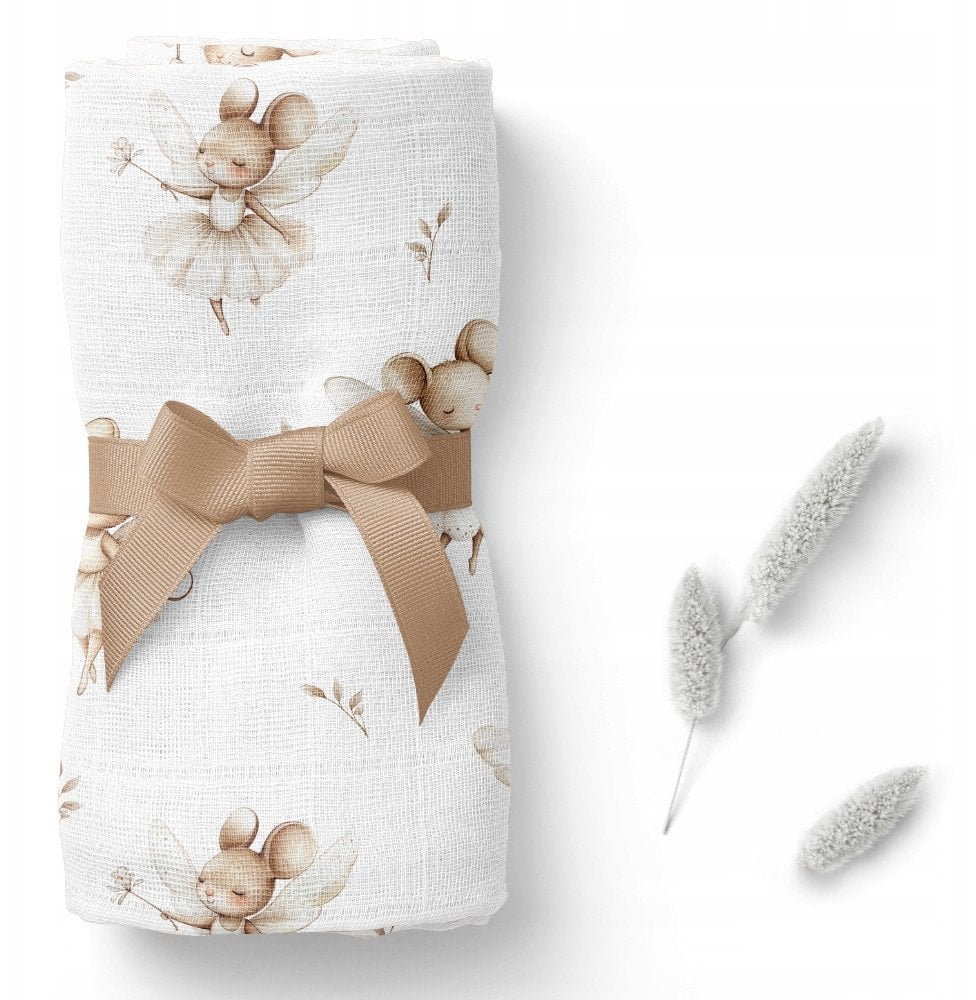 Bocioland BOCIOLAND BL194-PIELUSZKA BAMBUSOWA 75X75 MYSZKI