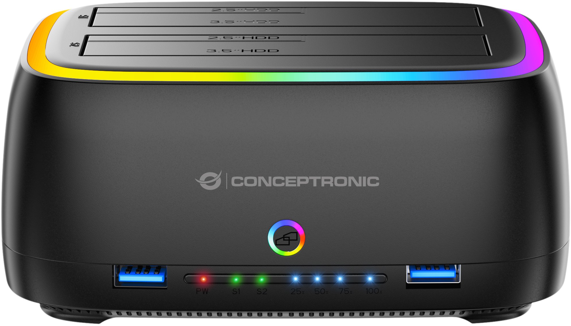 Conceptronic Obudowa dysku twardego 2.5/3.5"HDD/SSD 2xUSB-A czarny (DONN36B)