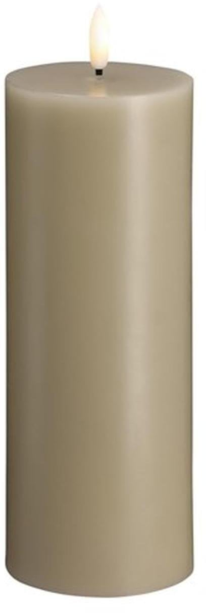 Moods & More MM LED pillar candle, Silk, Melted, Sand, 74x200 mm