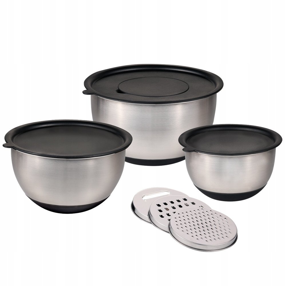 Zestaw 3 misek do mieszania z tarkami w zestawie