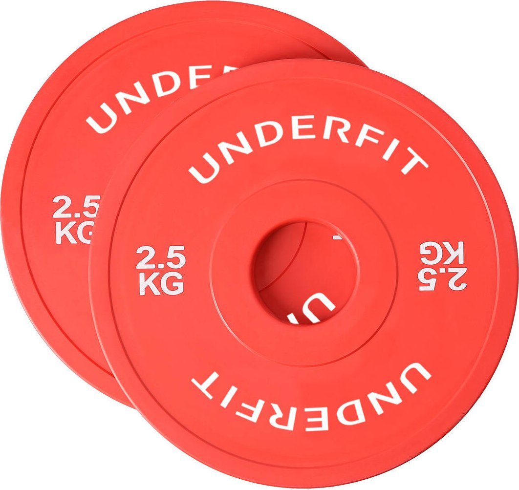 UnderFit Obciążenie olimpijskie bumper Color Mini 2 x 2,5 kg