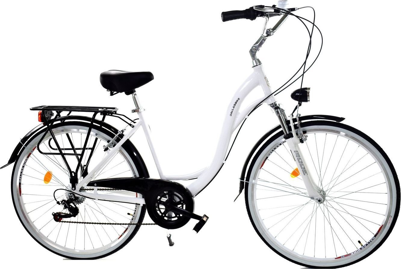 Zdjęcia - Rower Dallas Bike   City Alu 28" 7spd - biały z czarnym 