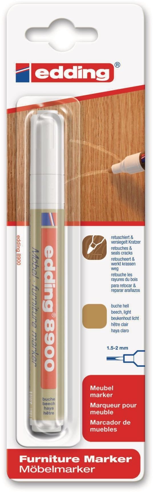 Edding Edding 8900, Beige, Beige, Bold, Fine tip, Round, 1.5 mm
