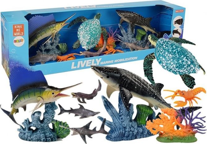 Figurka LeanToys Zestaw Zwierząt Morskich Ruchome Elementy