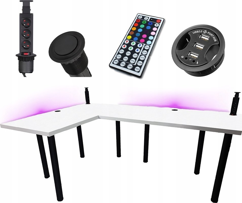 BIURKO GAMINGOWE NARONE180x120 GNIAZDO PRODUCENT