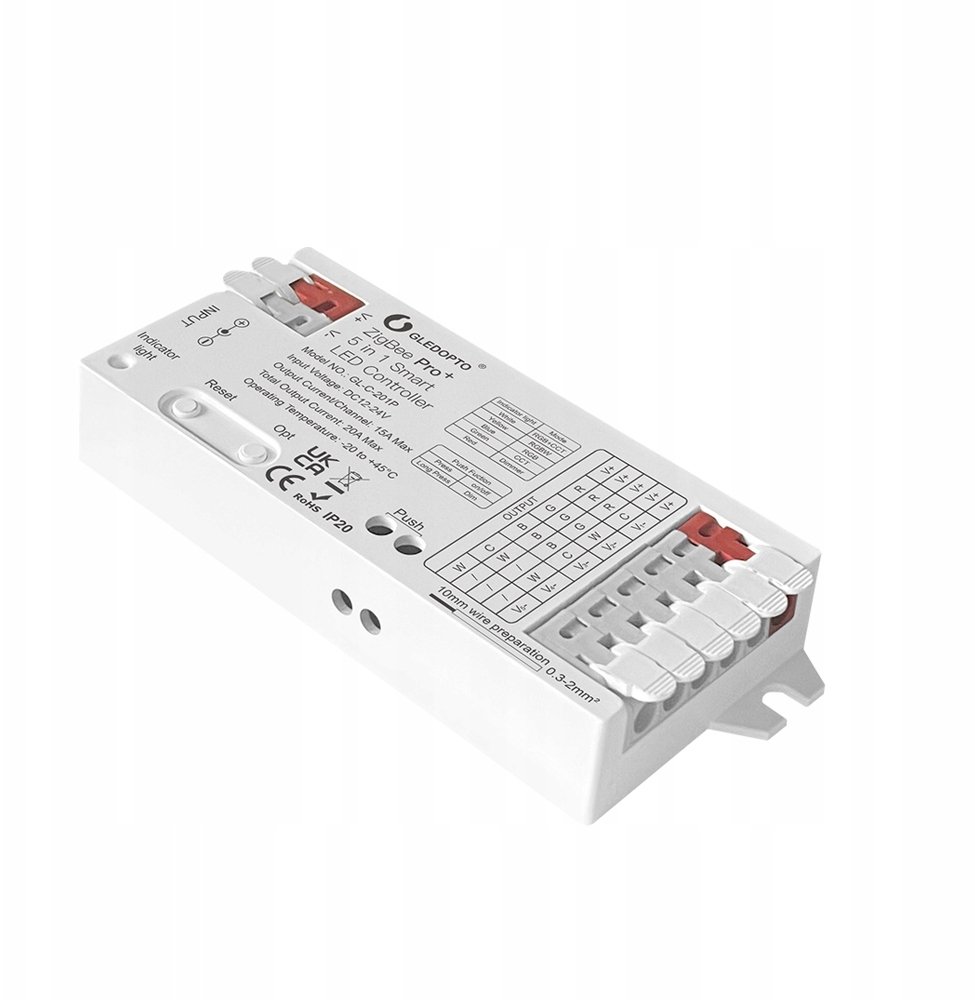 BREVE Kontroler do taśm i pasków LED 5 w 1 Zigbee 12V-24V DC HUE TUYA Conbee HA