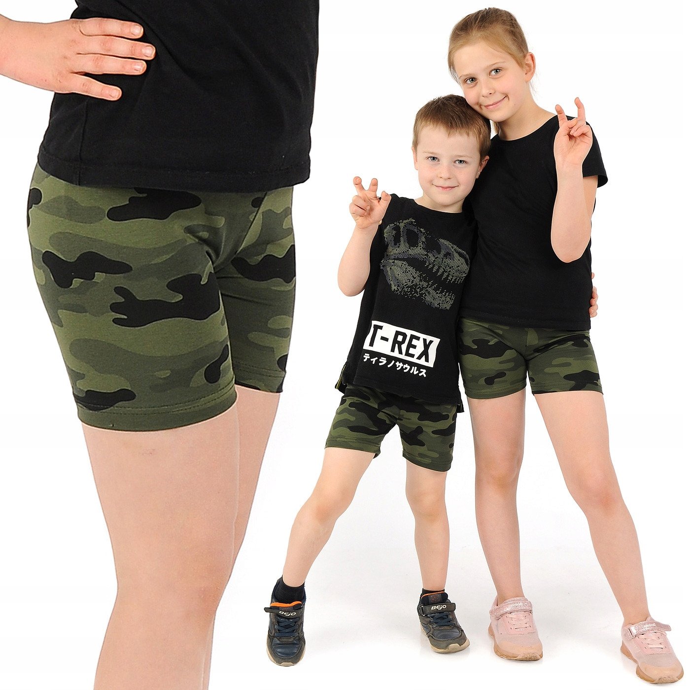Krótkie spodenki Moro Legginsy 1/2 Kolarki Dziecięce Getry Szorty 128