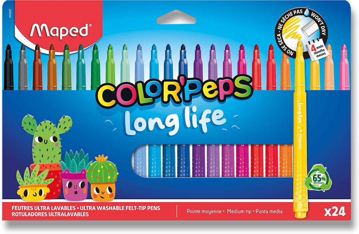 Maped Flamastry Long Life 24kol MAPED
