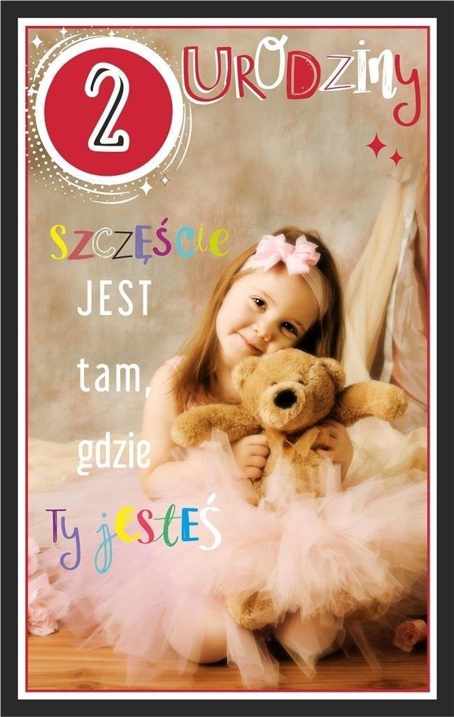 Teka Kartka okoliczno¶ciowa Urodziny 2 dziewczynka