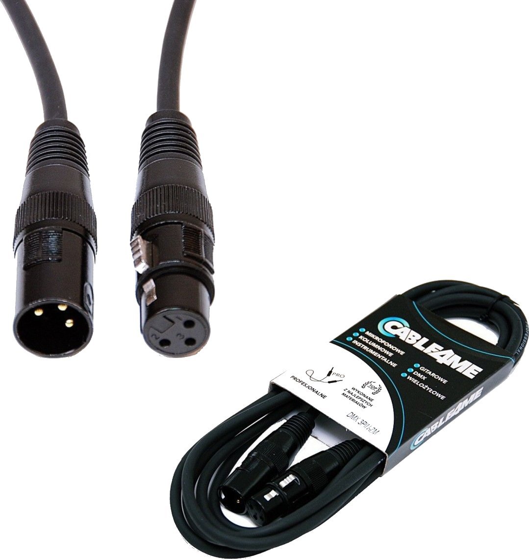 CABLE4ME kabel DMX 3Pin 15m przewód do świateł