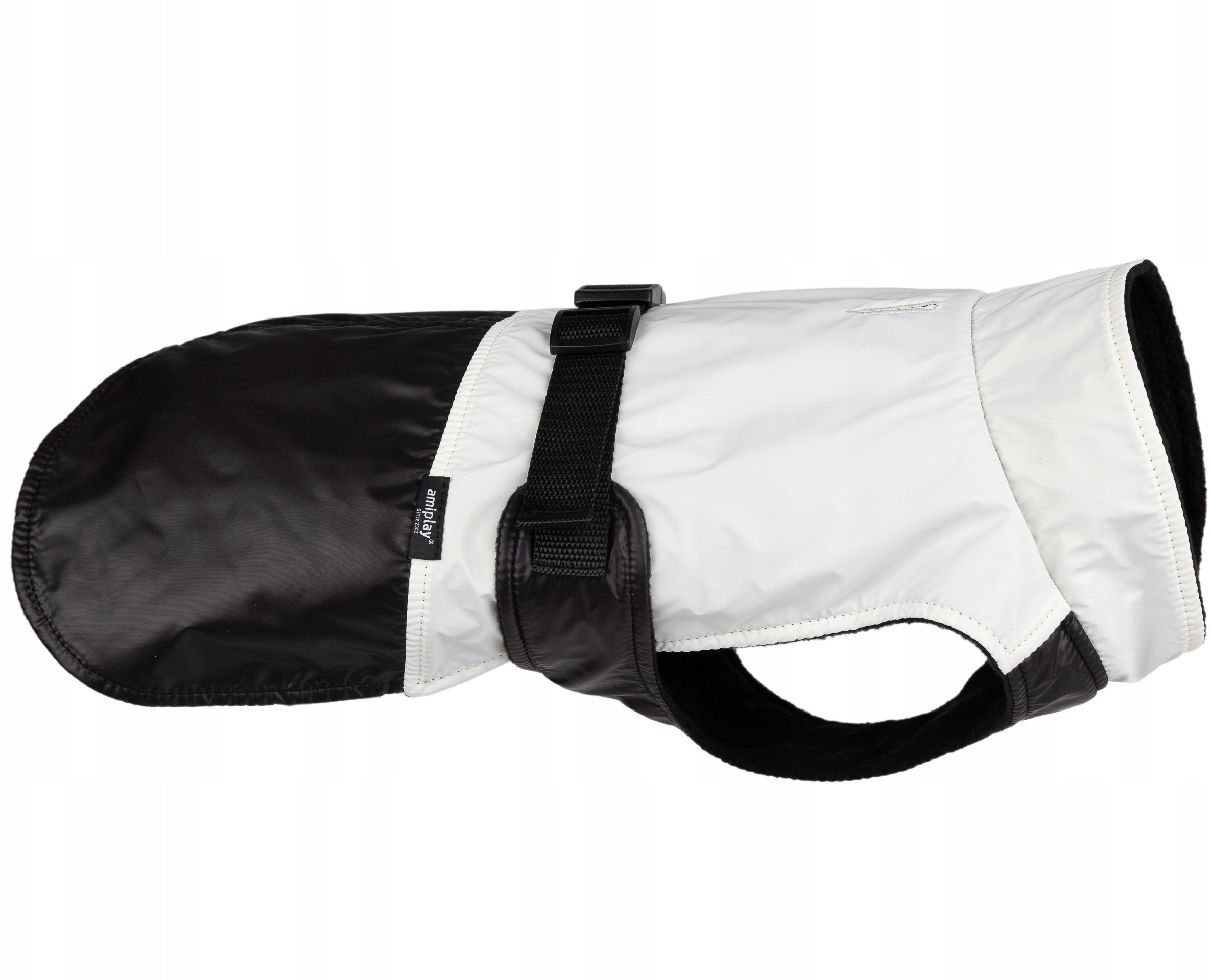 JACKET FOR DOGS FLUO BLACK. WHITE 45