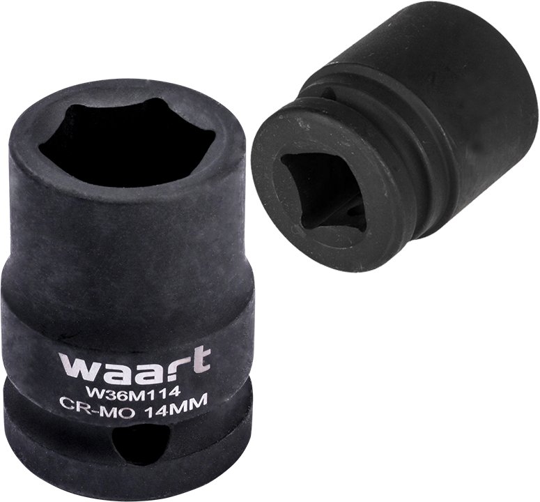 Waart WAART Mocna nasadka udarowa 14mm 1/2"""" krótka CrMo warsztat mechaniczny