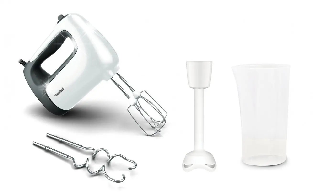 Mikser Tefal Mikser ręczny Tefal Prep'Mix+ HT4611 500W do Mieszania Ubijania Miksowania