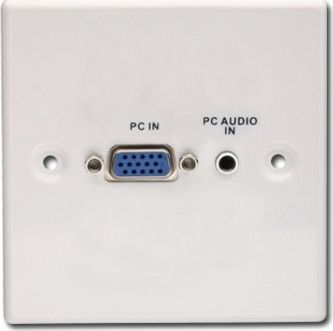 Lindy Lindy 60211 Metalowe gniazdo naścienne VGA + jack stereo 3,5mm