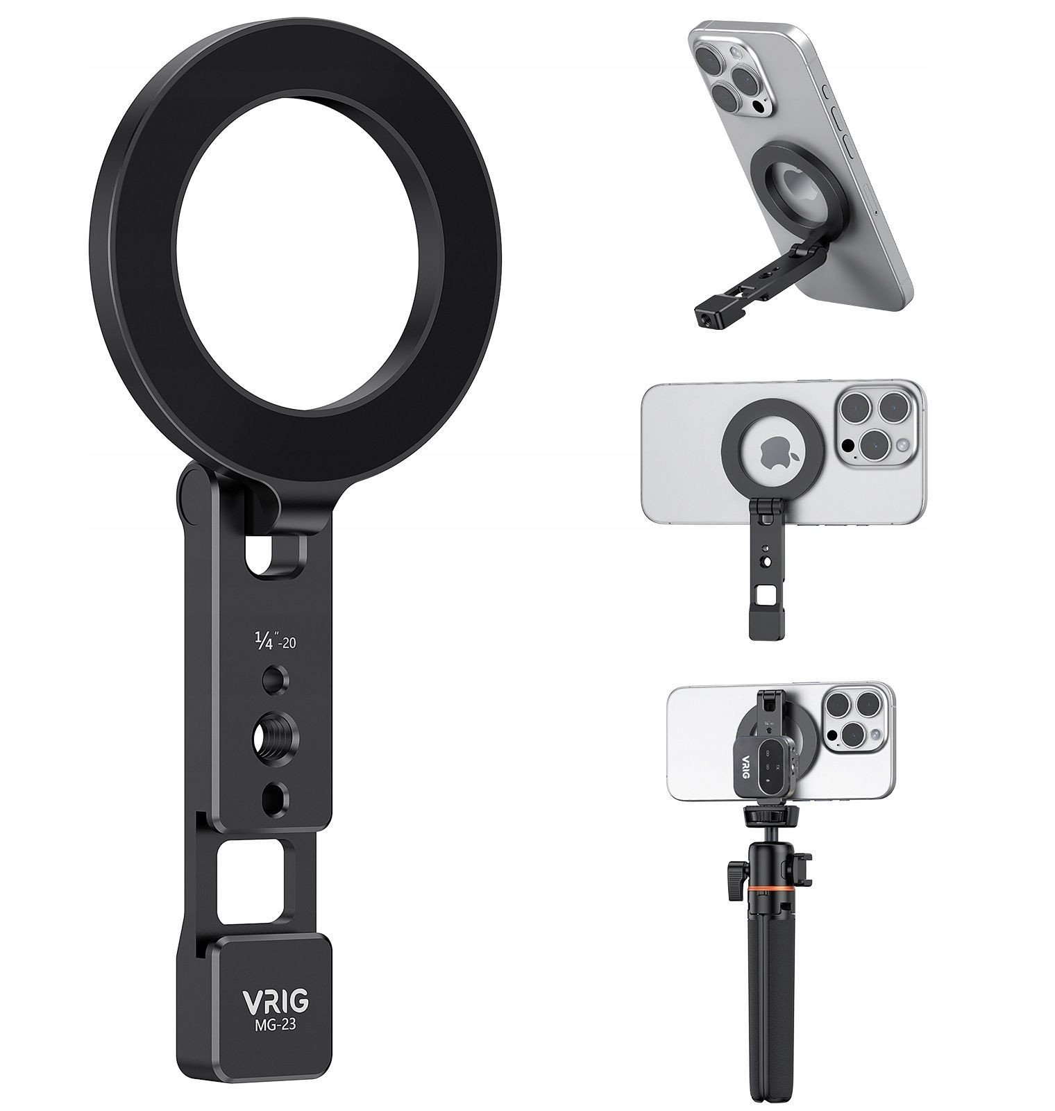 Uchwyt Mocowanie Magnetyczne Magnes Grip Na 1/4 Iso Telefon Iphone Magsafe / Mg-23