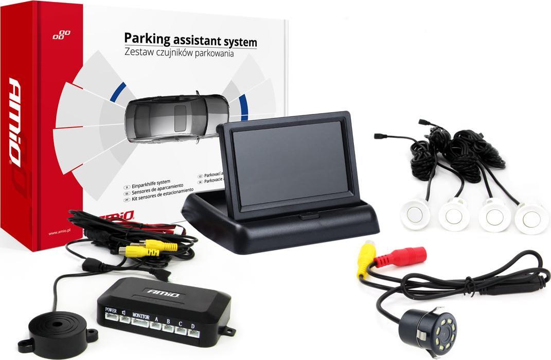 Zdjęcia - Czujnik parkowania Amio Zestaw czujników parkowania tft02 4,3" z kamerą hd-308-led 4 sensory 