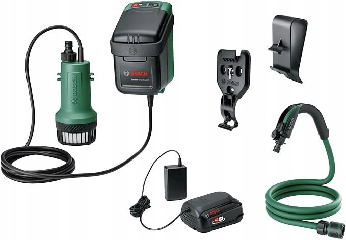 Bosch GardenPump pompa głębinowa 18 V-2000 z akumulatorem 18 V i ładowarką