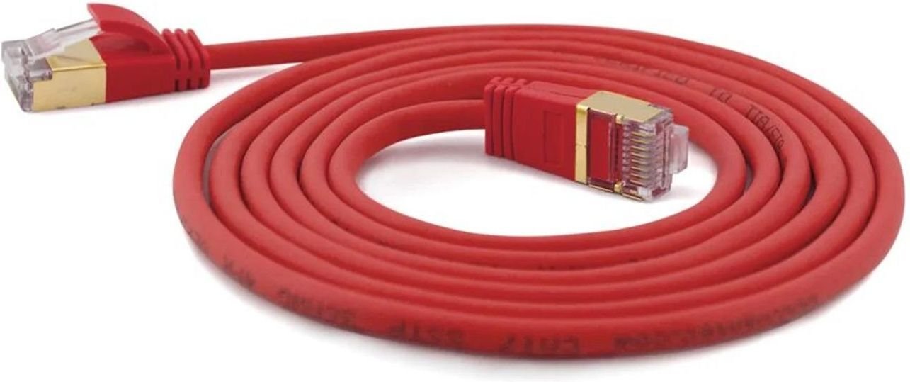 Wantec Wantec Extra dünnesCat.7 RohCable SSTP Patch Cable - 0,1 m - Cat.7 RohCable - S/FTP (S- STP) - RJ- 45 - RJ- 45 - red (7155)