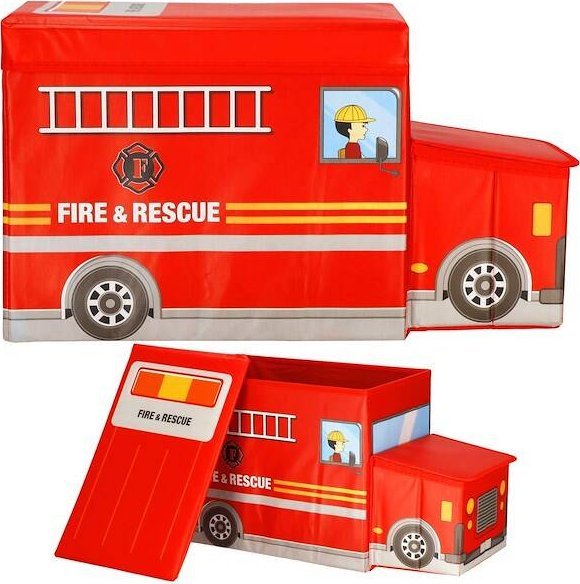 Zdjęcia - Meble dziecięce Springos Kosz do przechowywania zabawek pojemnik wóz strażacki UNIWERSALNY 