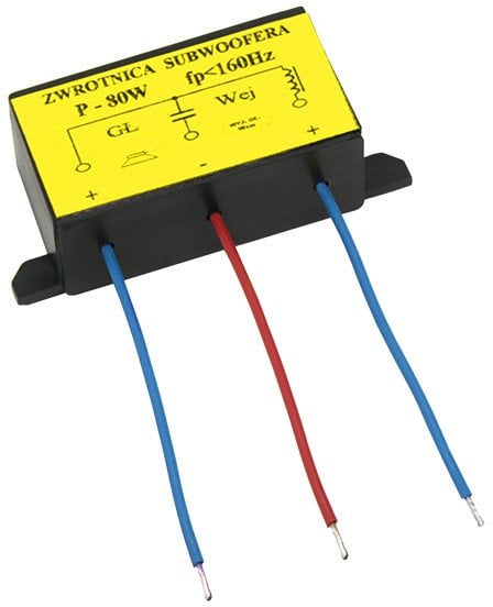 3423# Zwrotnica głośnikowa subwoofera 80w 4-8ohm w obudowie