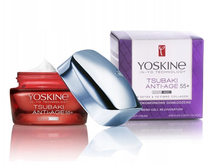 Yoskine , Tsubaki 55+, Anti-Aging, Day & Night, Cream, Face, 50 ml For Women