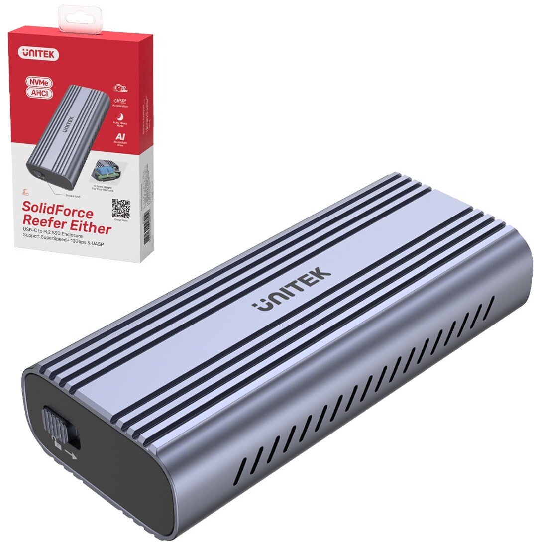 Kieszeń Unitek M.2 PCIe NVMe/M.2 SATA - USB-C 3.2 Gen 2 (S1225A)