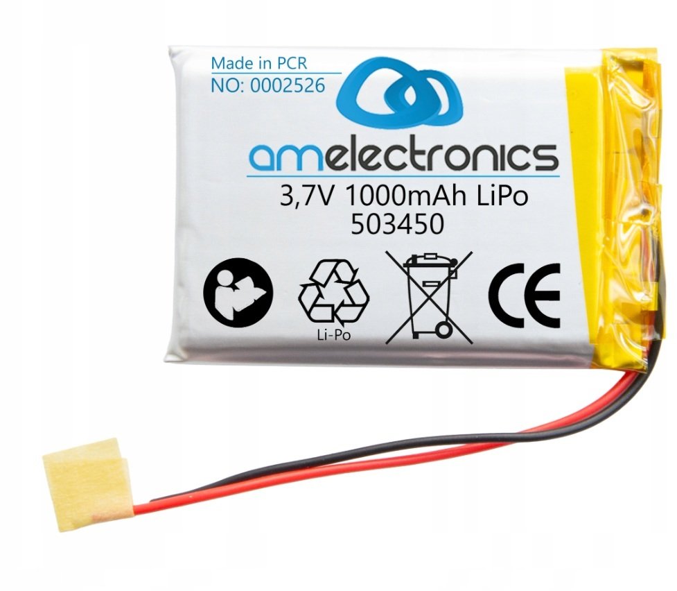 Liter Energy Battery Akumulator 3,7V 1000mAh LiPo 503450 (2526)