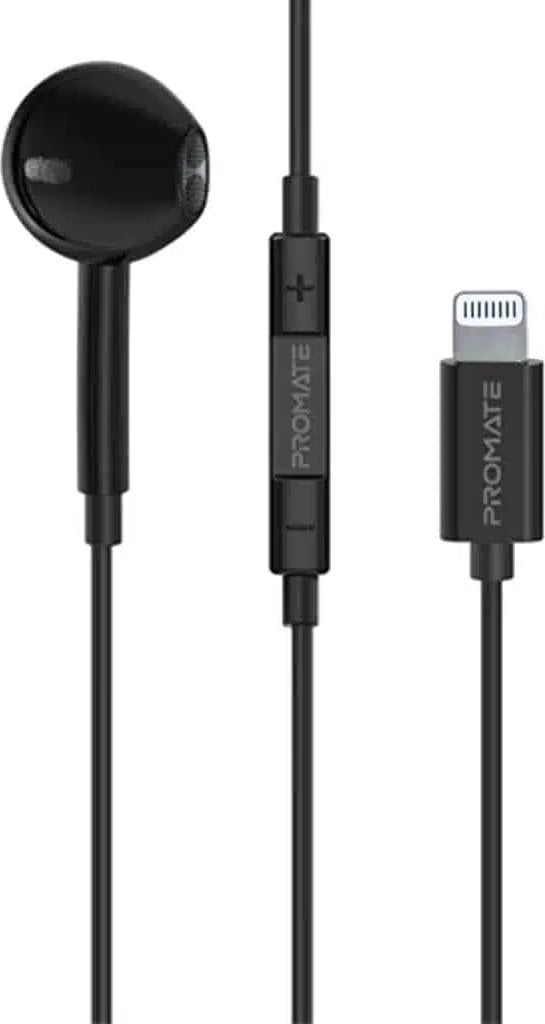 Słuchawki Promate MonoPod Ergonomic Mono MFI Certified In-Ear Wired Earphones Lightning / 1.3m