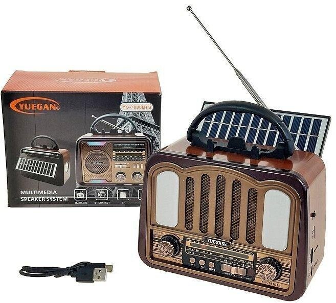 Głośnik Adar Bluetooth radio retro ze światłem USB (5901271635807)