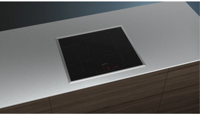 Płyta grzewcza Siemens EH645HFB1E independent hob (black/stainless steel, 60 cm, Home Connect)
