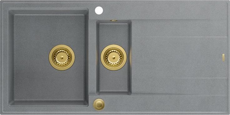 Zlewozmywak GraniteQ EVAN 156 zlewozmywak z syfonem Push To Open 1,5-komorowy z/o (1000x500x210; kom...