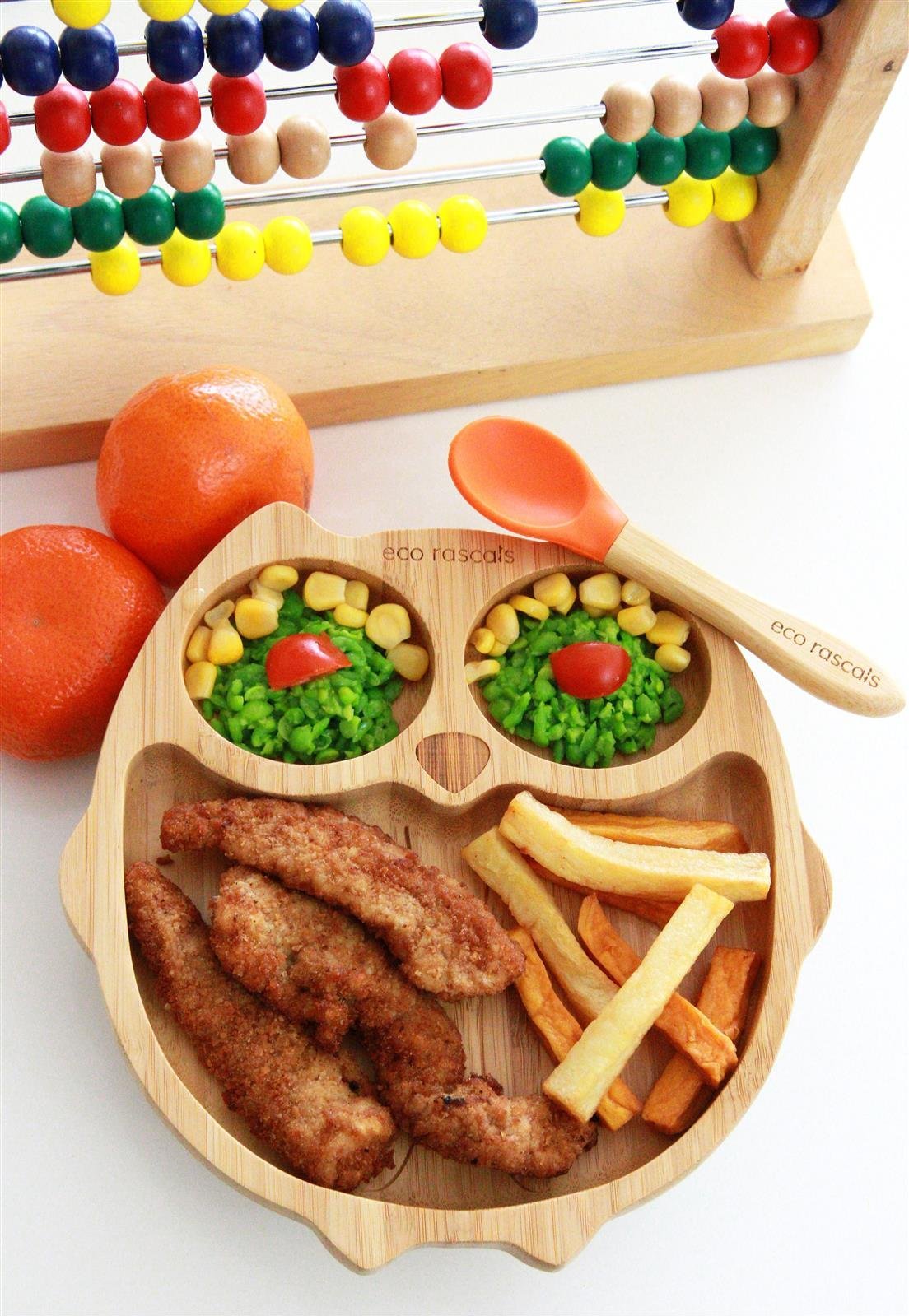 ECO RASCALS ECORASCALS* Miseczka Bambusowa zielona Sowa one size