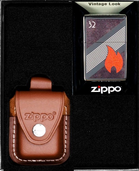 Фото - Запальничка Zippo Zestaw  Zapalniczka FLAME DESIGN 4 Prezentowy No4 