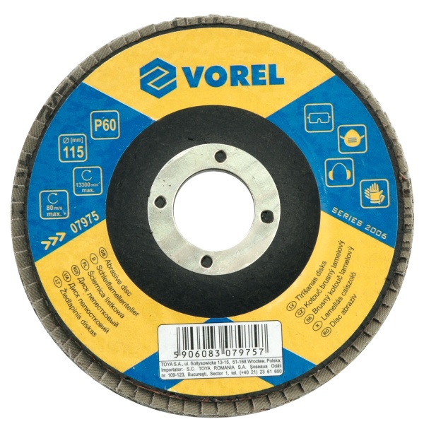 Vorel Ściernica listkowa talerzowa P-120 125x22mm 07988
