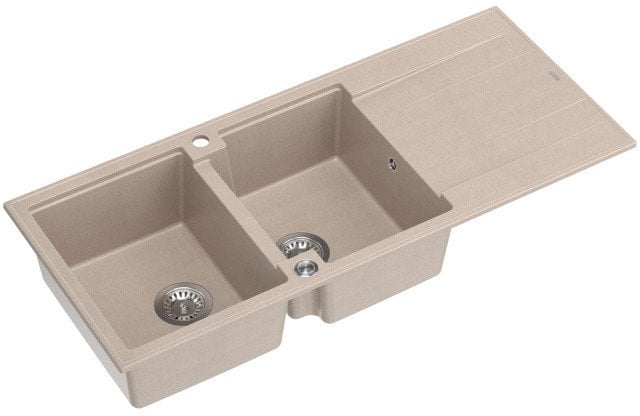 Zlewozmywak GraniteQ EVAN 121 zlewozmywak z syfonem Push To Open 2-komorowy z/o (1160x500x210; kom. ...