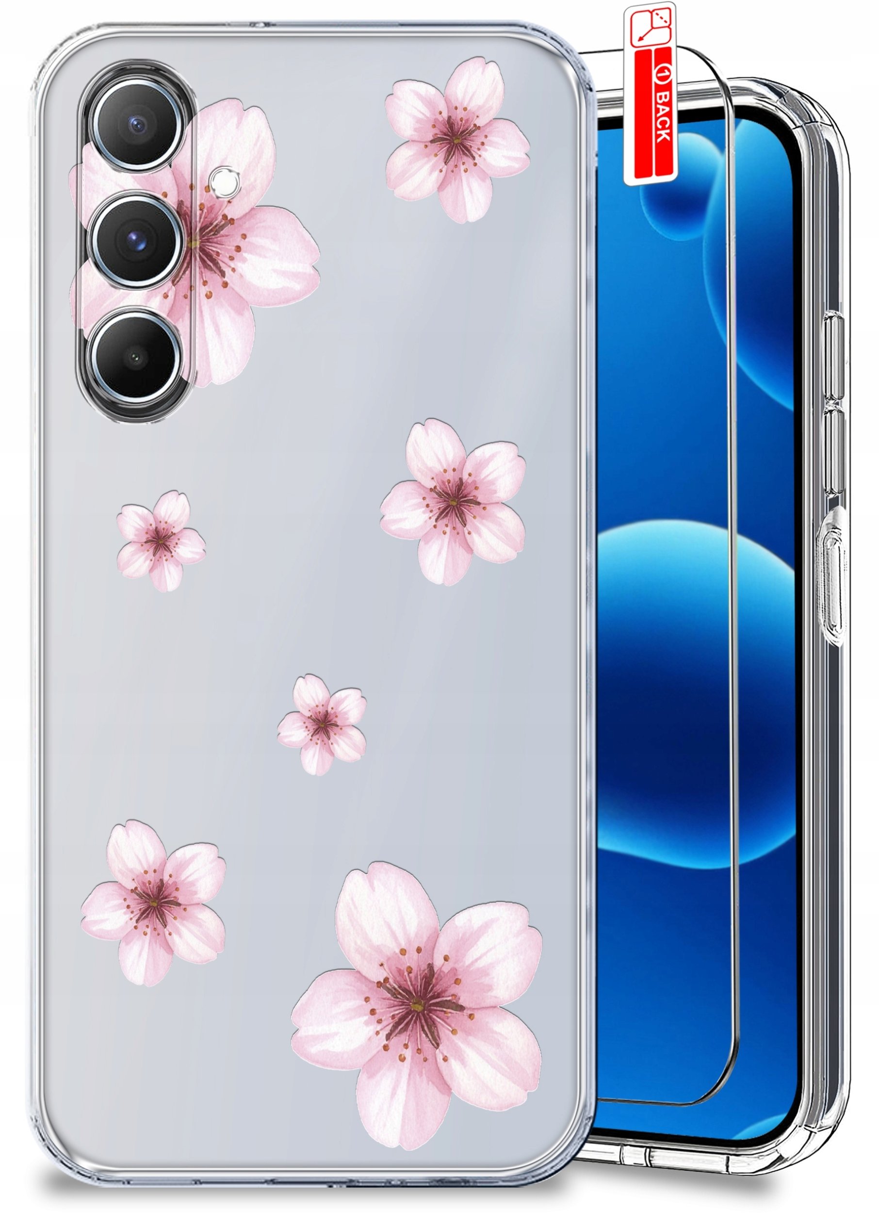 krainaGSM ETUI do Samsung A17 5G Wiosenne wzory Wiosna Kwiaty CLEAR CASE + SZKŁO