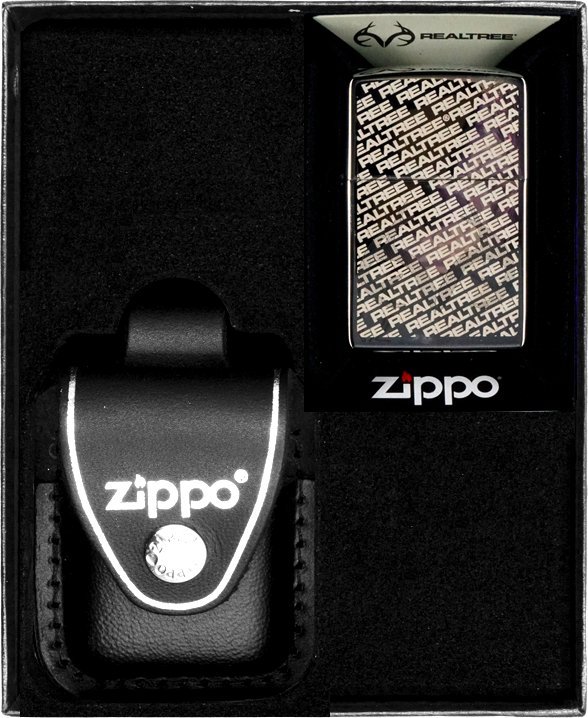 Фото - Запальничка Zippo Zestaw  Zapalniczka REAL TREE Prezentowy No3 