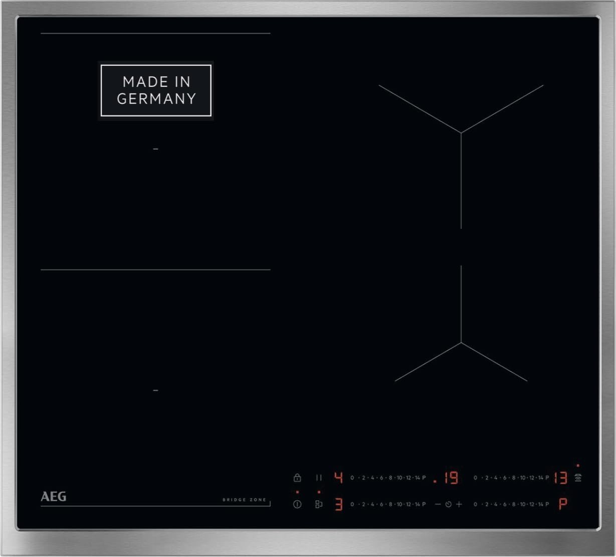 Płyta grzewcza AEG Płyta indukcyjna 60 cm 4 strefy Flex z mostkiem ramka SuperFlat